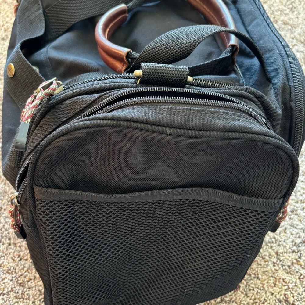 Timberland Black and Brown Men's Travel Duffel Bag